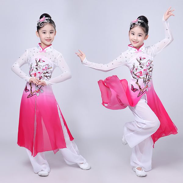 girls new children's classical dance embroidery elegant costumes fan dance costume jiangnan umbrella, Black;red
girls new children's classical dance embroidery elegant costumes fan dance costume jiangnan umbrella, Black;red
