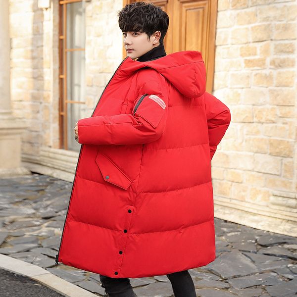 new style mid-length down jacket men's korean-style teenager casual fashion hooded warm coat men's wear trend, Black
new style mid-length down jacket men's korean-style teenager casual fashion hooded warm coat men's wear trend, Black