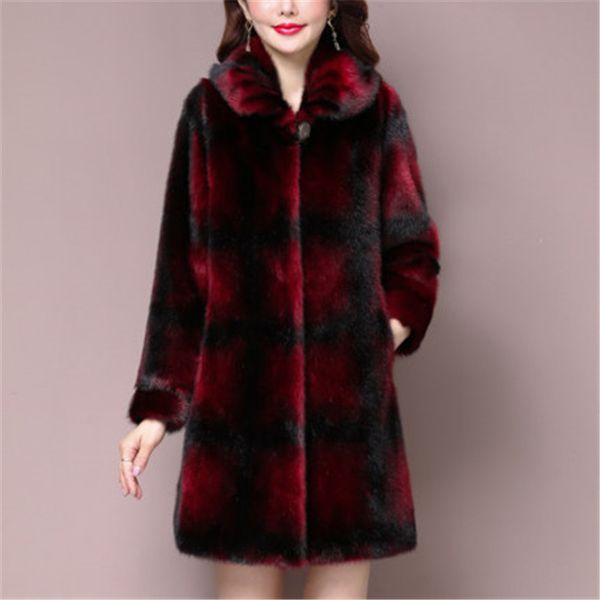 winter 2020 women's plus size high-quality warm long luxury coat mother clothing lapel thickened plush coats, Black
winter 2020 women's plus size high-quality warm long luxury coat mother clothing lapel thickened plush coats, Black