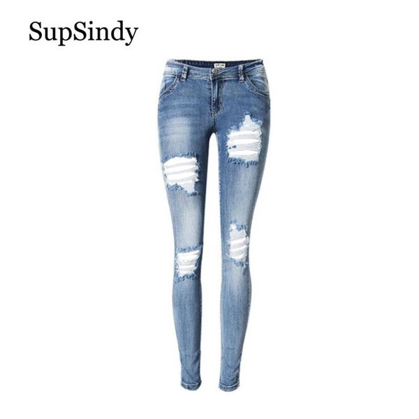 supsindy women jeans fashion low waist elastic skinny jeans wild slim ripped for women pencil pants denim trousers female, Blue
supsindy women jeans fashion low waist elastic skinny jeans wild slim ripped for women pencil pants denim trousers female, Blue