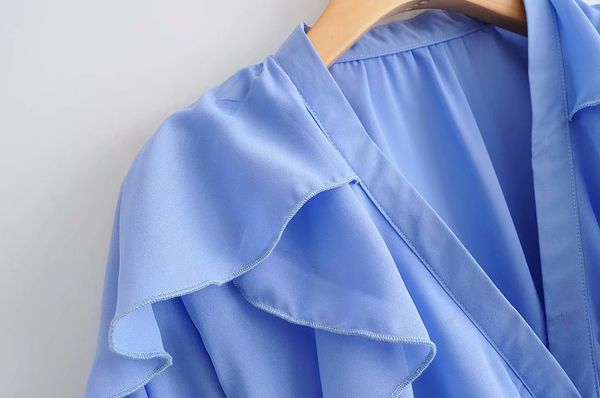 new women v neck solid color ruffles smock blouse female basic long sleeve chiffon femininas shirt casual chemise ls3196, White
new women v neck solid color ruffles smock blouse female basic long sleeve chiffon femininas shirt casual chemise ls3196, White