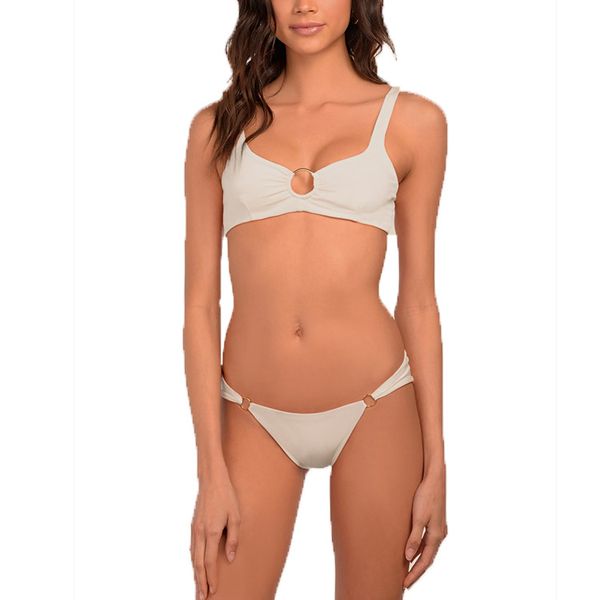 wholesale custom logo plain white orange bikini with steel rings
wholesale custom logo plain white orange bikini with steel rings