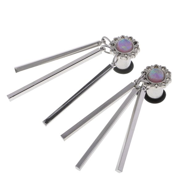 women lady stainless steel tassel dangle pendant ear plugs tunnels gauges body jewelry, Slivery;golden
women lady stainless steel tassel dangle pendant ear plugs tunnels gauges body jewelry, Slivery;golden