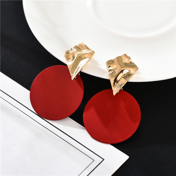 colorful temperament earrings for women red yellow color 2019 popular fashion drop earrings round ear jewelry wholesale, Silver
colorful temperament earrings for women red yellow color 2019 popular fashion drop earrings round ear jewelry wholesale, Silver