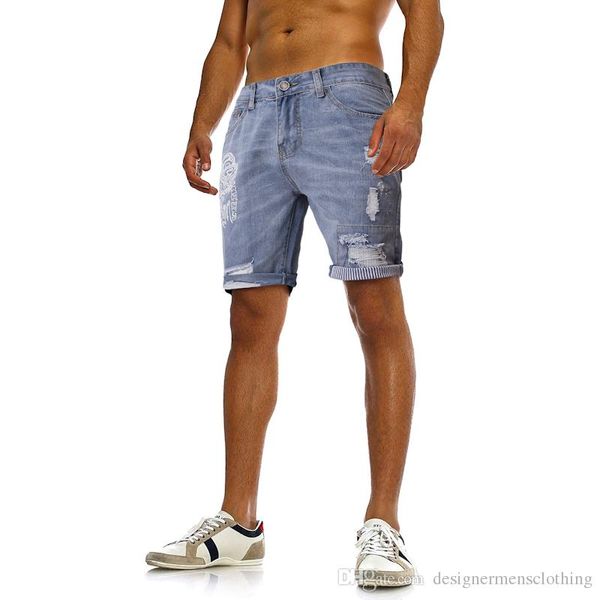 summer men washed short jeans fashion knee length designer holes printed jean pants mens loose jeans shorts, White;black
summer men washed short jeans fashion knee length designer holes printed jean pants mens loose jeans shorts, White;black