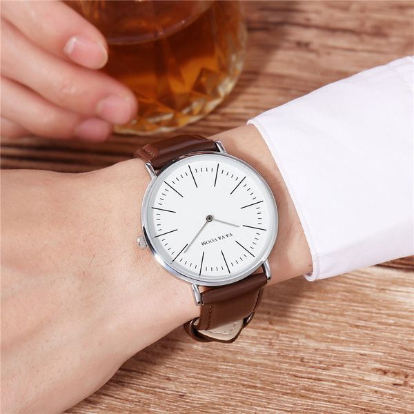contract men watch black/brown leather strap waterproof watch men quartz wristwatch fashion light ultra thin reloj hombre, Slivery;brown
contract men watch black/brown leather strap waterproof watch men quartz wristwatch fashion light ultra thin reloj hombre, Slivery;brown
