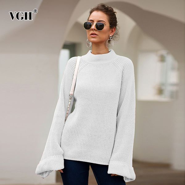 vgh red knitting sweaters for women turtleneck flare sleeves loose pullovers casual coat sweater female 2019 autumn new, White;black
vgh red knitting sweaters for women turtleneck flare sleeves loose pullovers casual coat sweater female 2019 autumn new, White;black