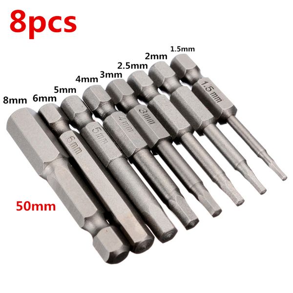 8pcs 50mm magnetic hexagon screwdriver bit s2 steel 1/4 hex shank screw drivers set electric screwdriver hand tool
8pcs 50mm magnetic hexagon screwdriver bit s2 steel 1/4 hex shank screw drivers set electric screwdriver hand tool