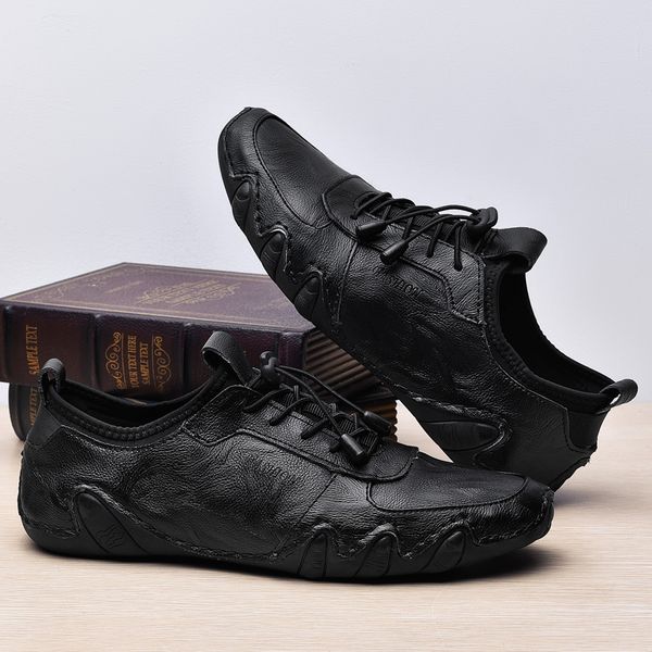 2020 new leather men's casual shoes men loafers flat breathable moccasins italian designer style shoes comfortable sneakers, Black
2020 new leather men's casual shoes men loafers flat breathable moccasins italian designer style shoes comfortable sneakers, Black