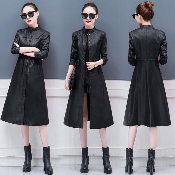 plus 3xl leather coat jacket women fashion slim patchwork long female jacket pu motorcycle autumn winter outerwear, Black
plus 3xl leather coat jacket women fashion slim patchwork long female jacket pu motorcycle autumn winter outerwear, Black