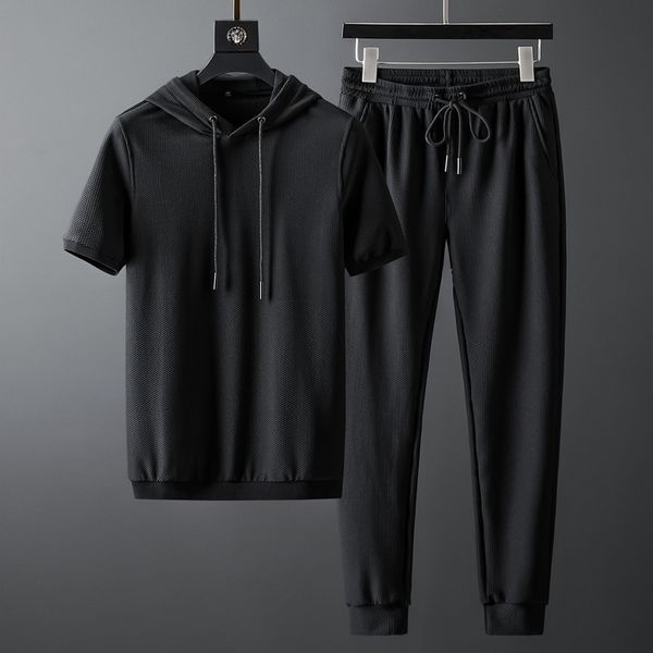 new summer hooded male tracksuit (t-shirt+pants) luxury short sleeve mesh fabric male sets elastic waist casual man sets 3xl, Gray
new summer hooded male tracksuit (t-shirt+pants) luxury short sleeve mesh fabric male sets elastic waist casual man sets 3xl, Gray