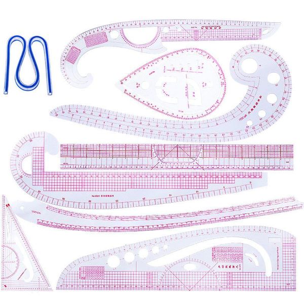 sewing notions & tools 9pcs multi-functional french curve ruler set grading rulers patchwork for tailors dressmaker designer, Black
sewing notions & tools 9pcs multi-functional french curve ruler set grading rulers patchwork for tailors dressmaker designer, Black
