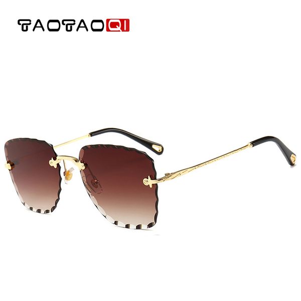 taotaoqi new sunglasses women square rimless diamond cutting lens brand designer fashion shades vintage sun glasses female uv400, White;black
taotaoqi new sunglasses women square rimless diamond cutting lens brand designer fashion shades vintage sun glasses female uv400, White;black