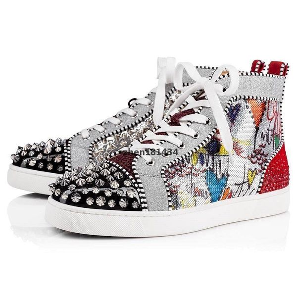 2020 new new luxury shoes studded spikes fashion red leather mens womens flat bottoms luxury shoes party lovers sneakers, Black
2020 new new luxury shoes studded spikes fashion red leather mens womens flat bottoms luxury shoes party lovers sneakers, Black