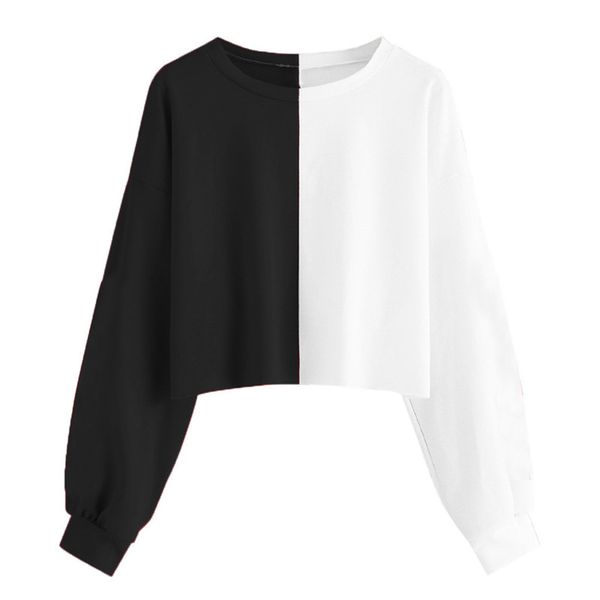 womens long sleeve hoodies and sweatshirts women splice sweatshirt short pullover hooded o neck loose poleron mujer 50jul19, Black
womens long sleeve hoodies and sweatshirts women splice sweatshirt short pullover hooded o neck loose poleron mujer 50jul19, Black