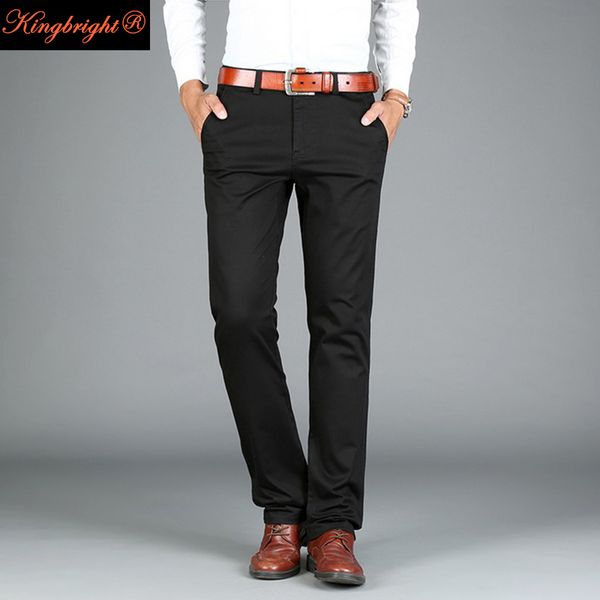 king bright brand 2016 winter men business casual slim fit pants mid-waist solid trousers fashion mens straight cargo pants male, Black
king bright brand 2016 winter men business casual slim fit pants mid-waist solid trousers fashion mens straight cargo pants male, Black