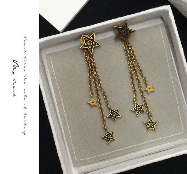 2020 popular retro long tassel star earrings european and american female personalized jewelry european and american high-end diamond luxury, Silver
2020 popular retro long tassel star earrings european and american female personalized jewelry european and american high-end diamond luxury, Silver