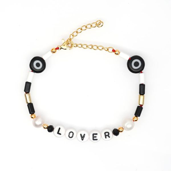 shinus bracelet for women pulseras mujer bracelets enamel tile beads jewelry evil eye natural pearl lover letter armband, Black
shinus bracelet for women pulseras mujer bracelets enamel tile beads jewelry evil eye natural pearl lover letter armband, Black