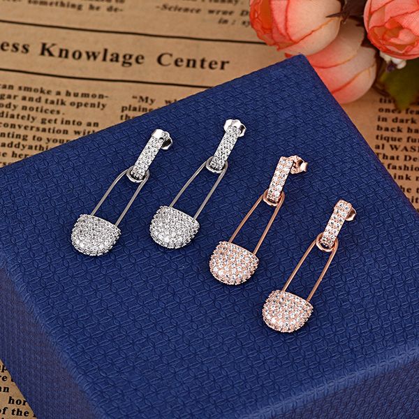 european and american new pin shape design micro inlaid zircon fashion rose gold color ladies earrings personality creative wild earrings, Golden
european and american new pin shape design micro inlaid zircon fashion rose gold color ladies earrings personality creative wild earrings, Golden