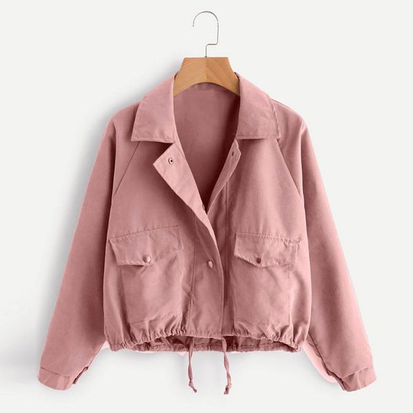 outerwear & coats jackets autumn fashion short pink button coat pocket jacket cardigan coats and jackets women 2018nov30, Black;brown
outerwear & coats jackets autumn fashion short pink button coat pocket jacket cardigan coats and jackets women 2018nov30, Black;brown