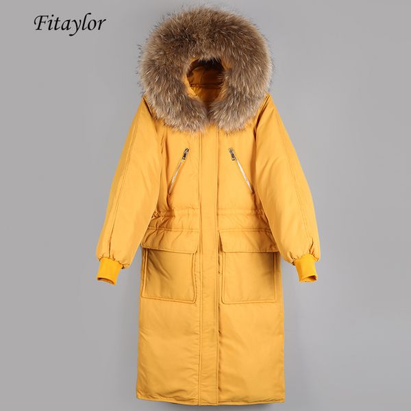 fitaylor женщины вниз куртка теплая большой природный меховой воротник с капюшоном 90% белая утка вниз parkas свободный женский толстый своб, Black
fitaylor женщины вниз куртка теплая большой природный меховой воротник с капюшоном 90% белая утка вниз parkas свободный женский толстый своб, Black