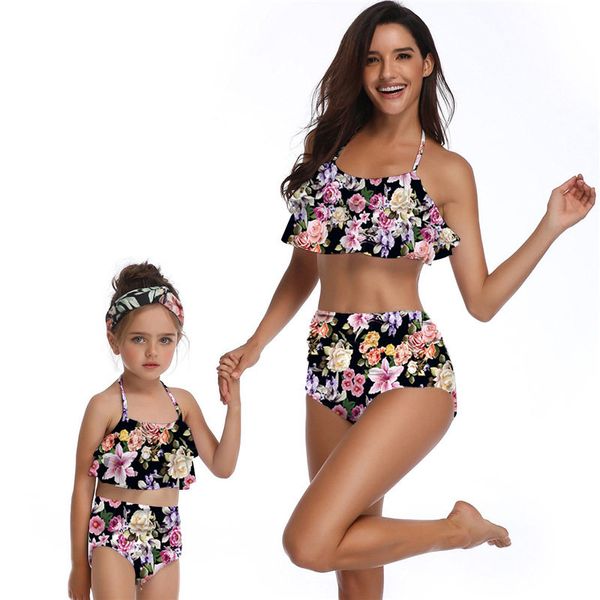 family matching outfit mother daughter swimsuit ruffle halter high waist briefs women bikini kids girl swimwear beachwear
family matching outfit mother daughter swimsuit ruffle halter high waist briefs women bikini kids girl swimwear beachwear