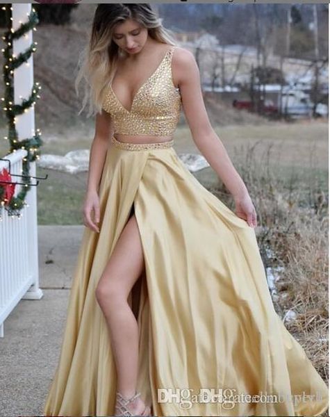 2019 yellow two pieces stretch satin long prom dresses split front african dresses vestidos de fiesta formal evening gown, Black
2019 yellow two pieces stretch satin long prom dresses split front african dresses vestidos de fiesta formal evening gown, Black
