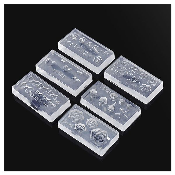 6pcs fashion durable 3d silica gel mold for nail art diy decoration design, Silver;gold
6pcs fashion durable 3d silica gel mold for nail art diy decoration design, Silver;gold