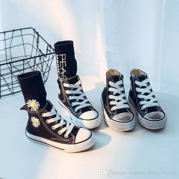 children classic little daisies cute canvas shoes retro kids boys girls casual lace-up canvas high-low shoes baby canvas shoes for teens, Black
children classic little daisies cute canvas shoes retro kids boys girls casual lace-up canvas high-low shoes baby canvas shoes for teens, Black
