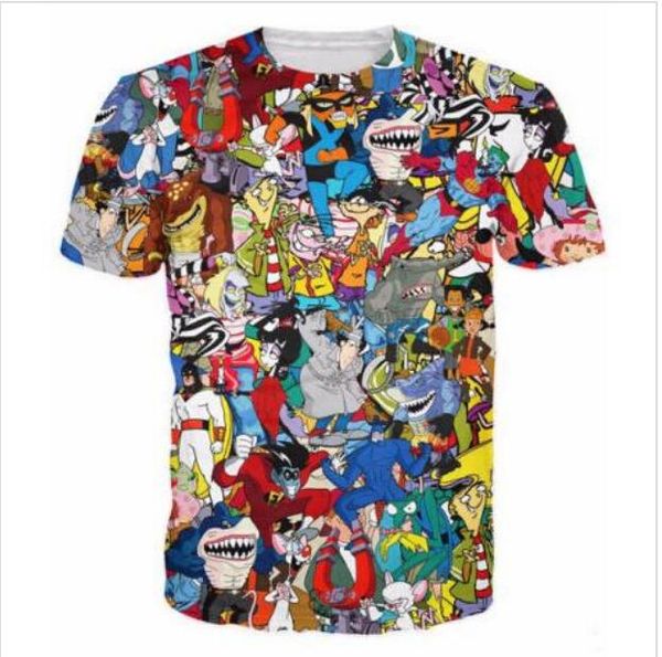 fashion mens womens summer style extreme 90s kid cartoons collage funny 3d print casual t-shirt xdx059, White;black
fashion mens womens summer style extreme 90s kid cartoons collage funny 3d print casual t-shirt xdx059, White;black
