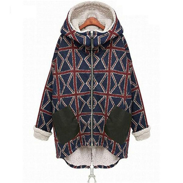 2019 women autumn and winter new plus velvet warm personality cotton large size long coat with pockets female outwear, Black
2019 women autumn and winter new plus velvet warm personality cotton large size long coat with pockets female outwear, Black