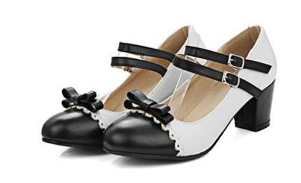 2019 women's shoes in spring and autumn with new style high heel coarse heel round head bowknot@2145, Black
2019 women's shoes in spring and autumn with new style high heel coarse heel round head bowknot@2145, Black