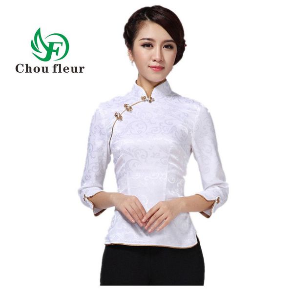 three quarter sleeve fashion retro national wind stand collar traditional chinese clothing plus large s-4xl, Red
three quarter sleeve fashion retro national wind stand collar traditional chinese clothing plus large s-4xl, Red