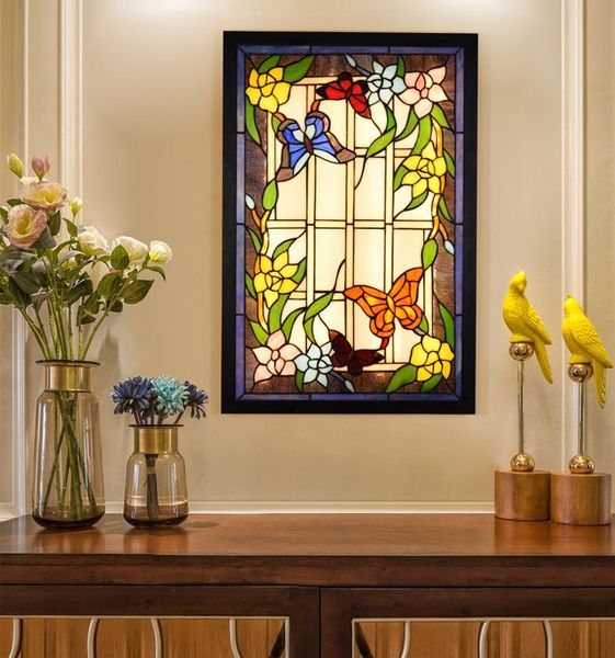 European style Tiffany lamps bedroom bedside wall lamp Nordic living room background wall aisle LED mural lamp creative decoration lamp
European style Tiffany lamps bedroom bedside wall lamp Nordic living room background wall aisle LED mural lamp creative decoration lamp