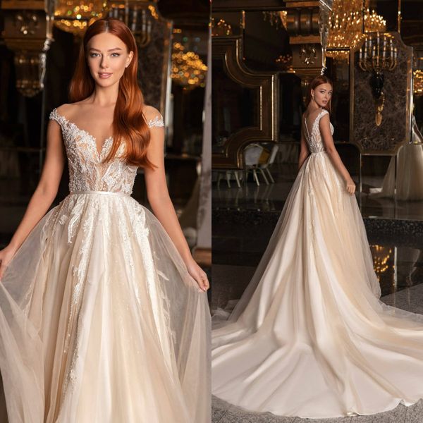 2020 a-line bridal dresses v-neck sleeveless lace appliqued wedding dress ruffle court train custom made robes de mariée, White
2020 a-line bridal dresses v-neck sleeveless lace appliqued wedding dress ruffle court train custom made robes de mariée, White
