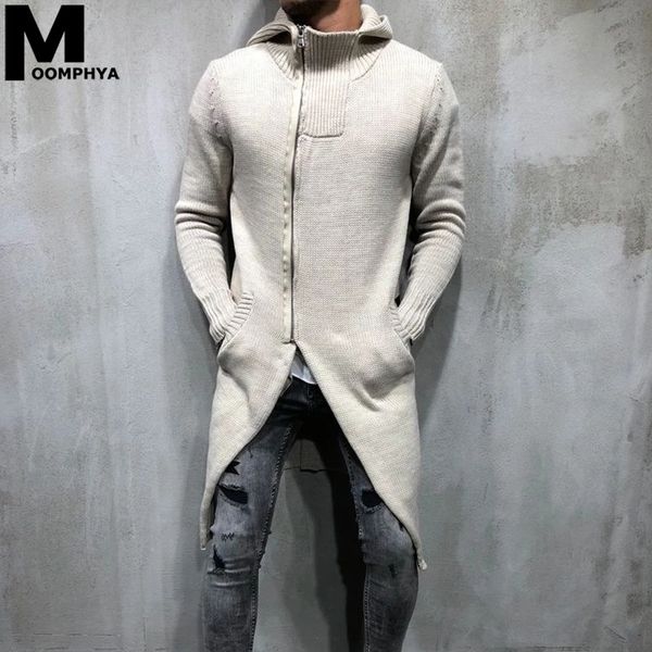 moomphya knitted turnleneck men long style hooded men sweater coat 2019 streetwear sweater jacket casual zip up, White;black
moomphya knitted turnleneck men long style hooded men sweater coat 2019 streetwear sweater jacket casual zip up, White;black