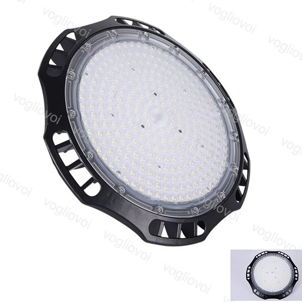 

ufo led high bay lights 100w 150w 200w industrial highbay dlc ip65 garage workshop light smd3030 waterproof lighting 90Â°60Â° cover dhl