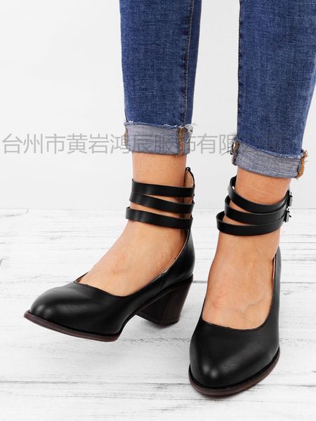 solid retro fashion square heel pumps for women med pu shallow buckle ladies pumps zip office lady spring autumm single shoes, Black
solid retro fashion square heel pumps for women med pu shallow buckle ladies pumps zip office lady spring autumm single shoes, Black