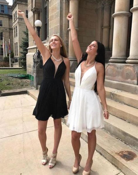 2020 spaghetti a-line short cocktail dresses simple v neck backless homecoming party gown plus size prom evening dresses bc2186, Black
2020 spaghetti a-line short cocktail dresses simple v neck backless homecoming party gown plus size prom evening dresses bc2186, Black