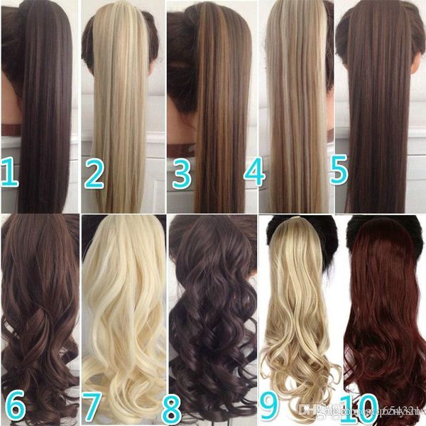 23" long curly clip in hair tail false ponytail hairpiece with hairpins synthetic hair pony tail hair +wig net, Black 
23" long curly clip in hair tail false ponytail hairpiece with hairpins synthetic hair pony tail hair +wig net, Black