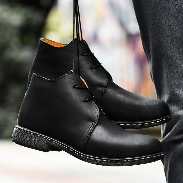 big size 38-47 ankle boots for men business chukka mens boots high casual shoes outdoor leather mens winter shoes male w5, Black
big size 38-47 ankle boots for men business chukka mens boots high casual shoes outdoor leather mens winter shoes male w5, Black