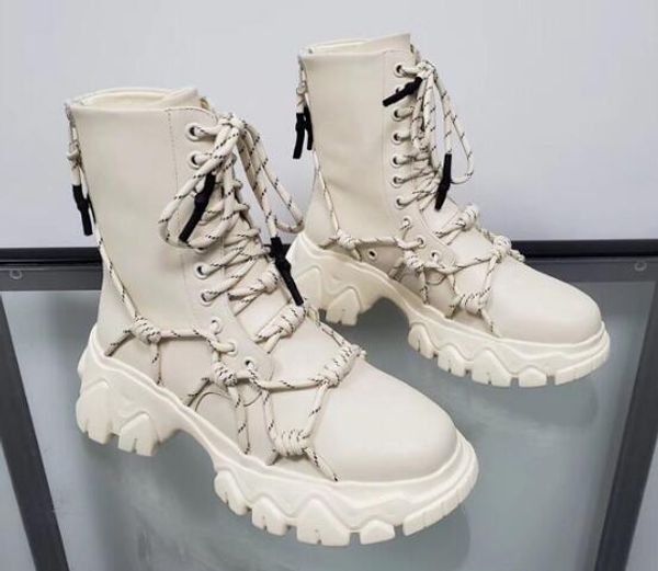 women's leather cross-strap martin boots, zipper thick bottom muffin strap boots, size: 35-40, Black
women's leather cross-strap martin boots, zipper thick bottom muffin strap boots, size: 35-40, Black