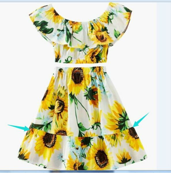 new summer girls clothing set toddler kids baby girl clothing sunflower off shoulder crop and skirt 2-piece outfits clothes, White
new summer girls clothing set toddler kids baby girl clothing sunflower off shoulder crop and skirt 2-piece outfits clothes, White