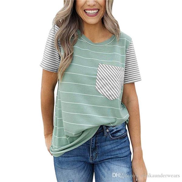 female striped printed fashion designer crew neck tshirt summer casual women short sleeve clothes, White
female striped printed fashion designer crew neck tshirt summer casual women short sleeve clothes, White