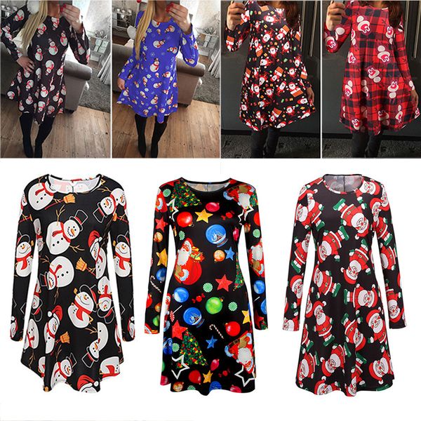 long sleeve santa claus dresses gift christmas xmas flared dress for women girls swing casual mini dress home clothing dhl wx9-1699, Blue;gray
long sleeve santa claus dresses gift christmas xmas flared dress for women girls swing casual mini dress home clothing dhl wx9-1699, Blue;gray