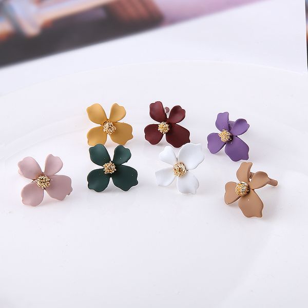 10pcs korean style cute flower stud earrings for women alloy spray paint fashion sweet earrings diy handmade jewelry accessories, Golden
10pcs korean style cute flower stud earrings for women alloy spray paint fashion sweet earrings diy handmade jewelry accessories, Golden