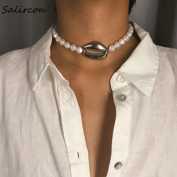 salircon bohemian white imitation pearl necklace fashion alloy shell collar statian white seashell bracelet anklet jewelry gifts, Silver
salircon bohemian white imitation pearl necklace fashion alloy shell collar statian white seashell bracelet anklet jewelry gifts, Silver
