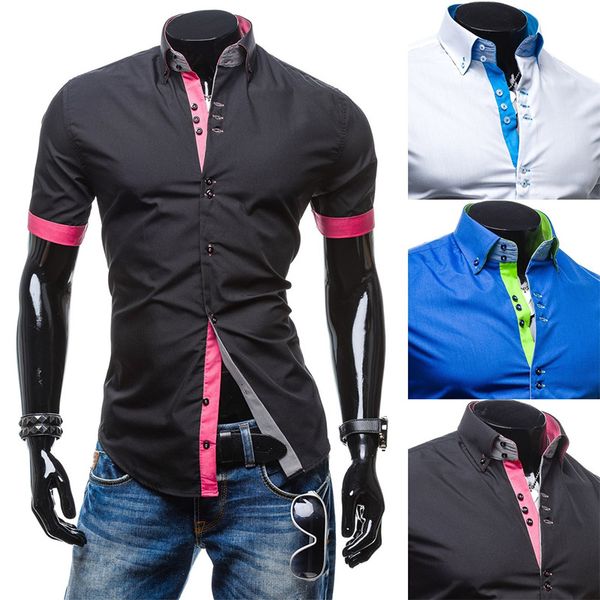 zogaa 2020 new mens shirts summer casual short sleeve slim fit dress shirts male patchwork turn-down collar male clothing, White;black
zogaa 2020 new mens shirts summer casual short sleeve slim fit dress shirts male patchwork turn-down collar male clothing, White;black