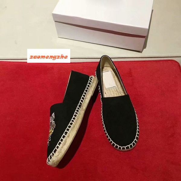 new fashionable embroidered straw woven shoes fisherman lazy lovers shoes, Black
new fashionable embroidered straw woven shoes fisherman lazy lovers shoes, Black