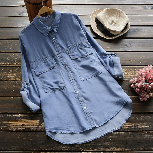 womens and blouses denim long sleeve long shirt 2018 women clothes streetwear korean tunic ladies fashion clothing, White
womens and blouses denim long sleeve long shirt 2018 women clothes streetwear korean tunic ladies fashion clothing, White
